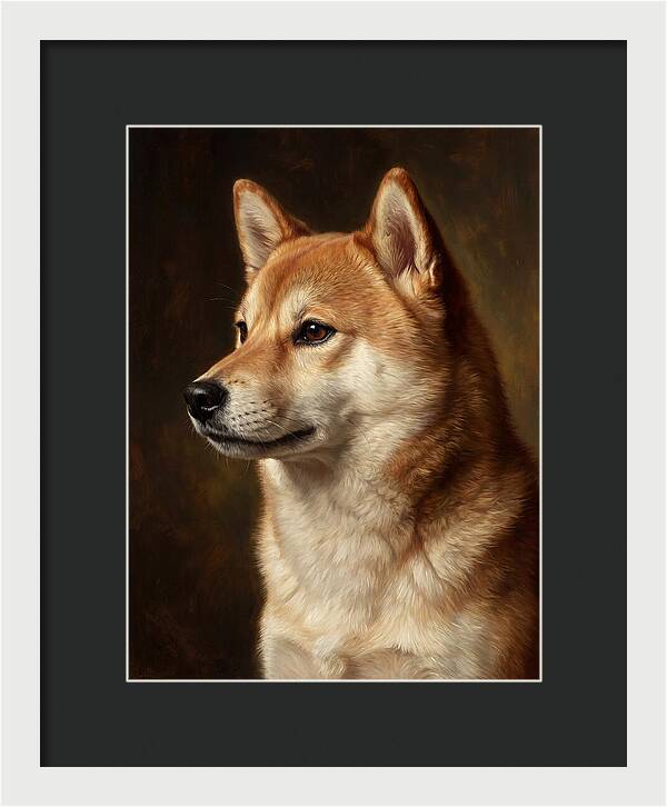 Shiba Inu Portrait In Realism