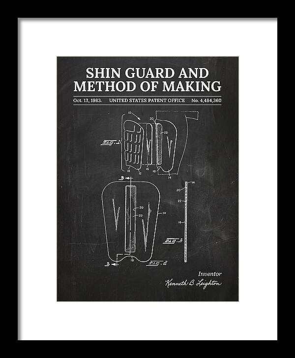 Shin Guard Chalkboard Patent Us4484360