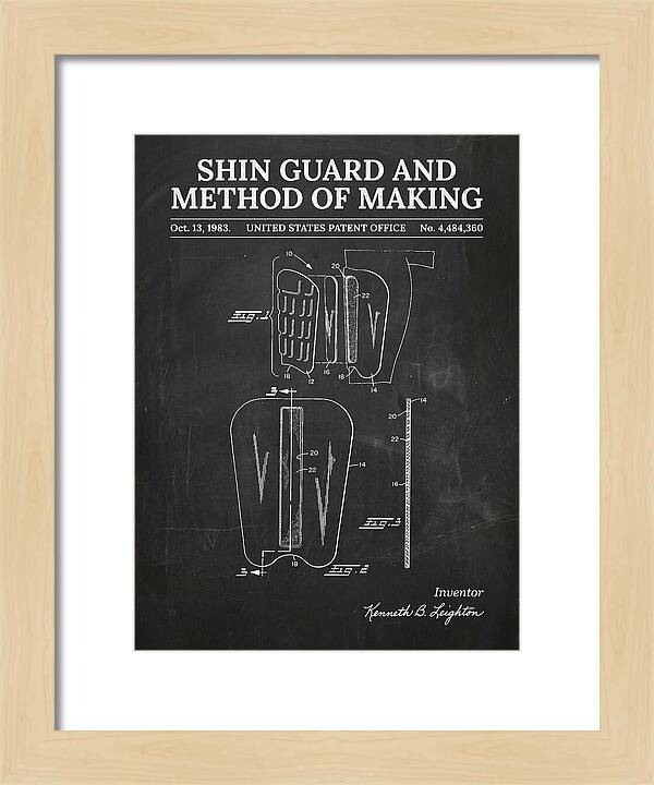 Shin Guard Chalkboard Patent Us4484360