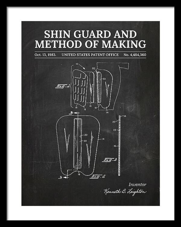 Shin Guard Chalkboard Patent Us4484360