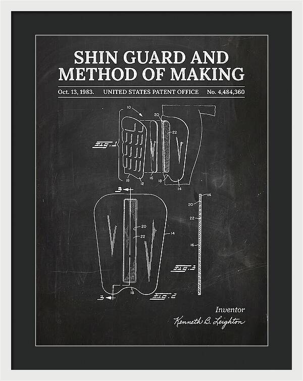 Shin Guard Chalkboard Patent Us4484360