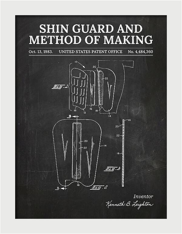 Shin Guard Chalkboard Patent Us4484360