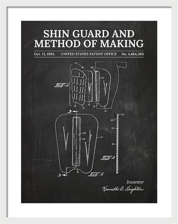 Shin Guard Chalkboard Patent Us4484360