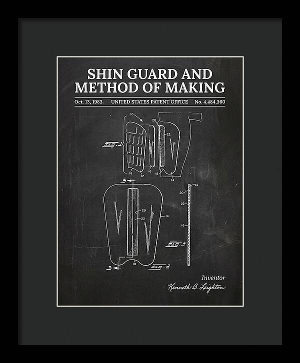 Shin Guard Chalkboard Patent Us4484360