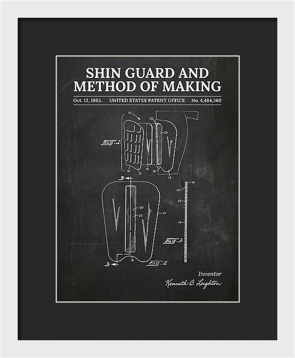 Shin Guard Chalkboard Patent Us4484360