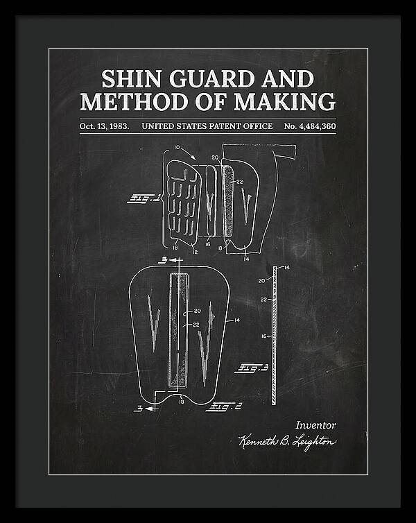 Shin Guard Chalkboard Patent Us4484360