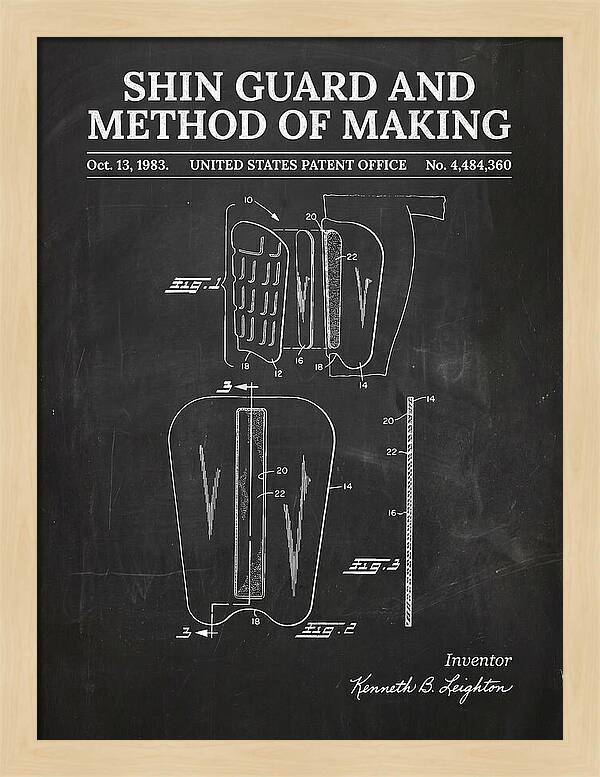 Shin Guard Chalkboard Patent Us4484360