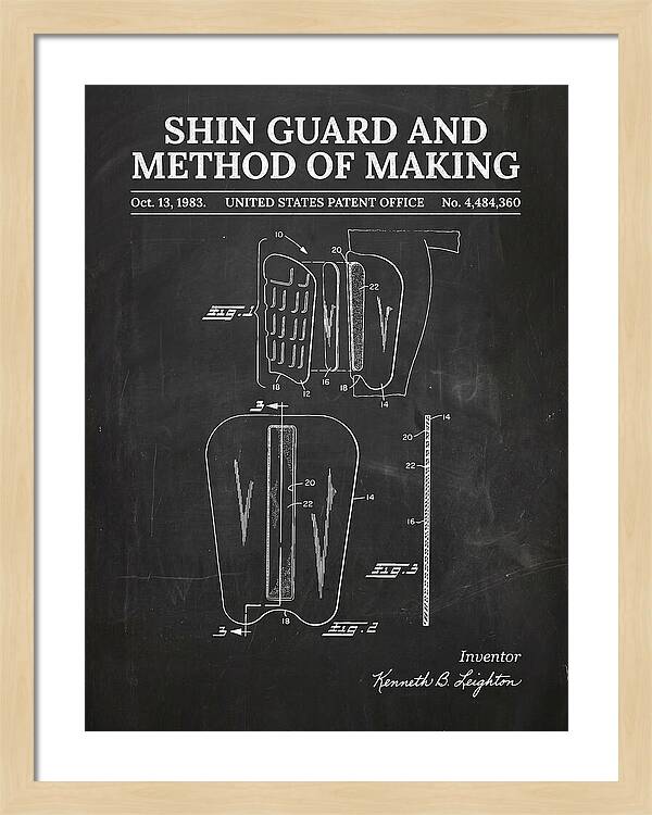 Shin Guard Chalkboard Patent Us4484360
