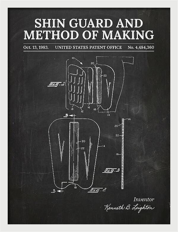Shin Guard Chalkboard Patent Us4484360