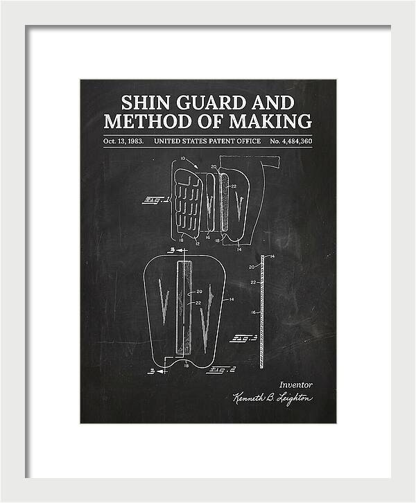 Shin Guard Chalkboard Patent Us4484360