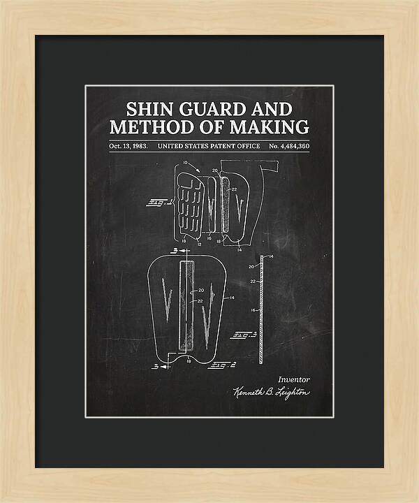 Shin Guard Chalkboard Patent Us4484360