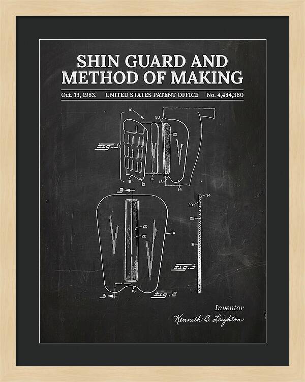 Shin Guard Chalkboard Patent Us4484360