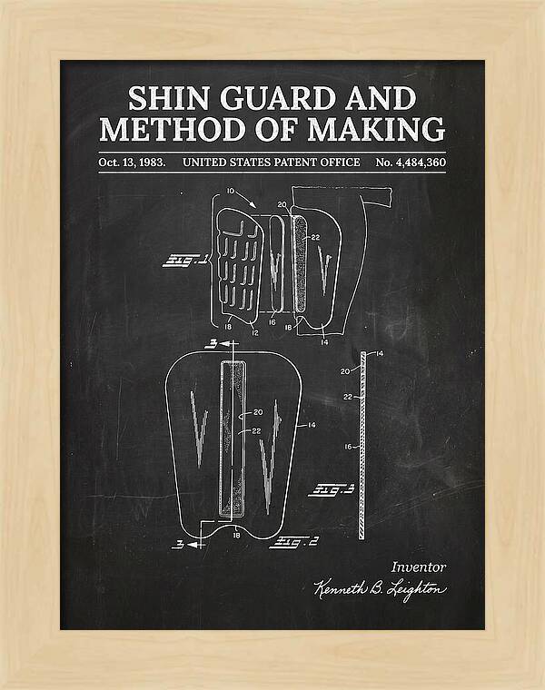 Shin Guard Chalkboard Patent Us4484360