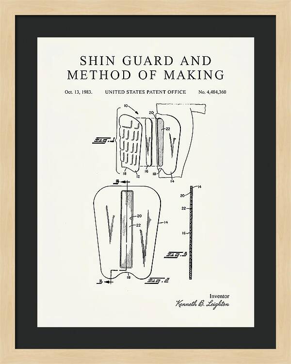 Shin Guard Minimalist Patent Us4484360