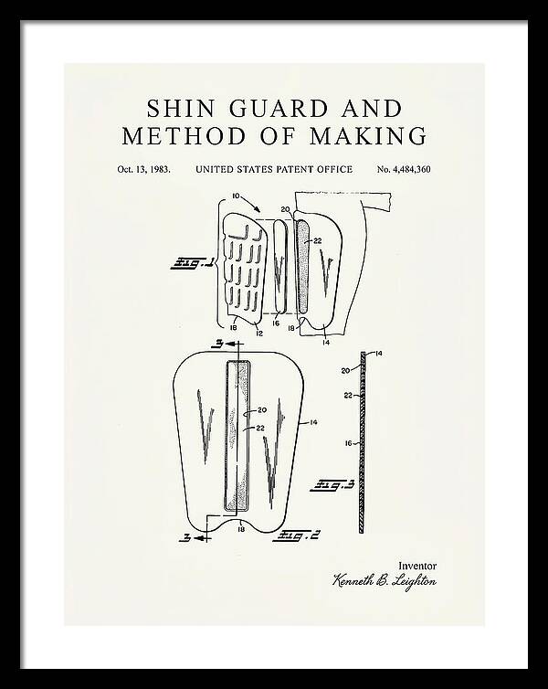 Shin Guard Minimalist Patent Us4484360