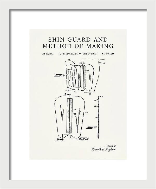 Shin Guard Minimalist Patent Us4484360