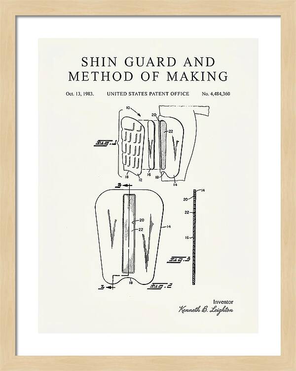 Shin Guard Minimalist Patent Us4484360