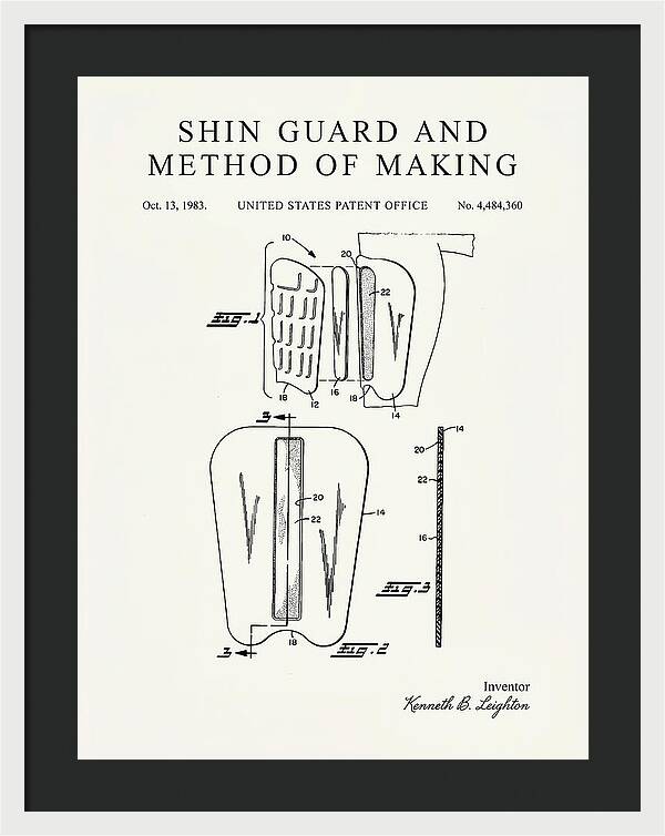 Shin Guard Minimalist Patent Us4484360