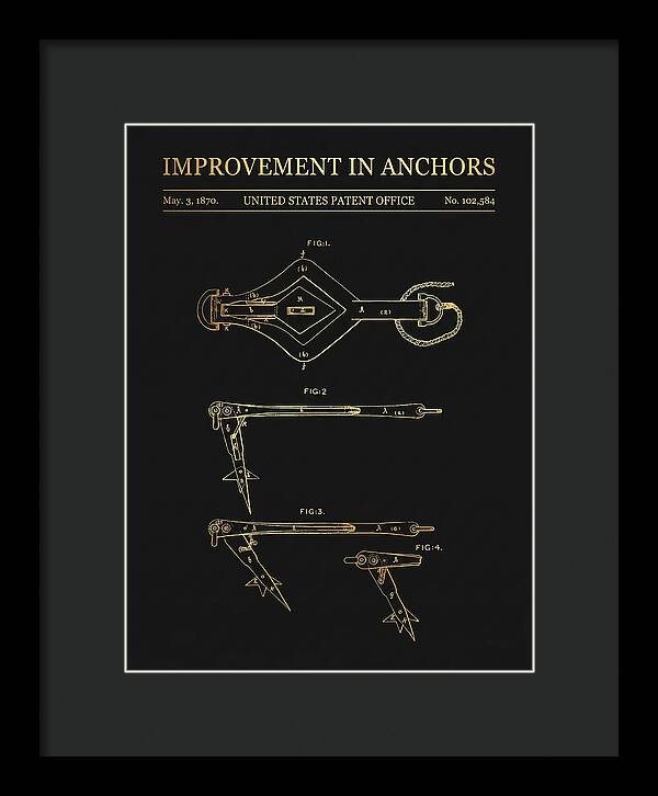 Ship's Anchor Gold Patent Us102584a