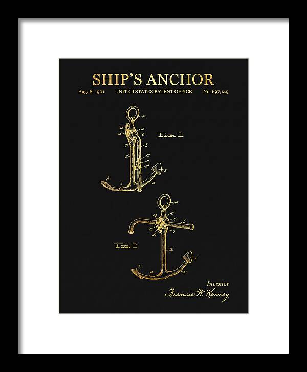 Ship's Anchor Gold Patent Us697149