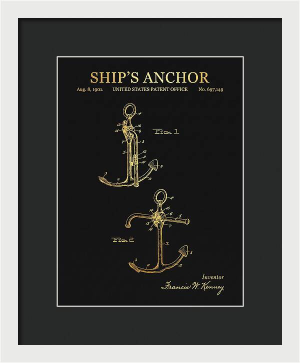 Ship's Anchor Gold Patent Us697149