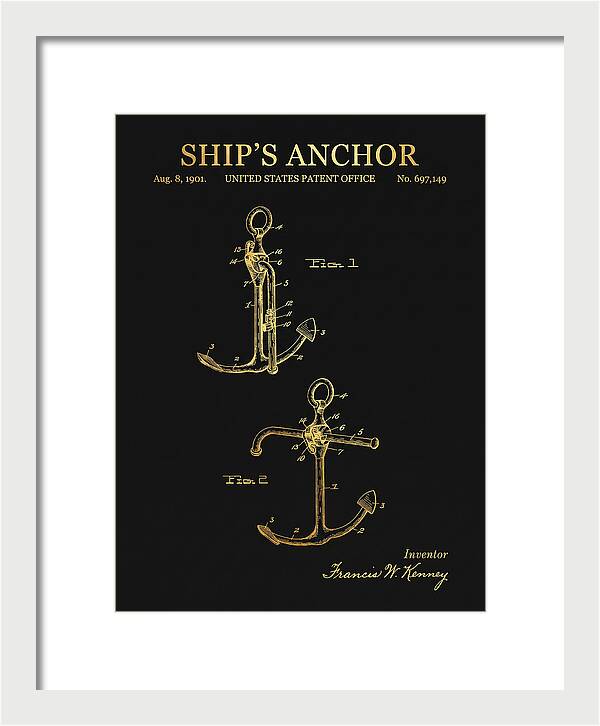 Ship's Anchor Gold Patent Us697149