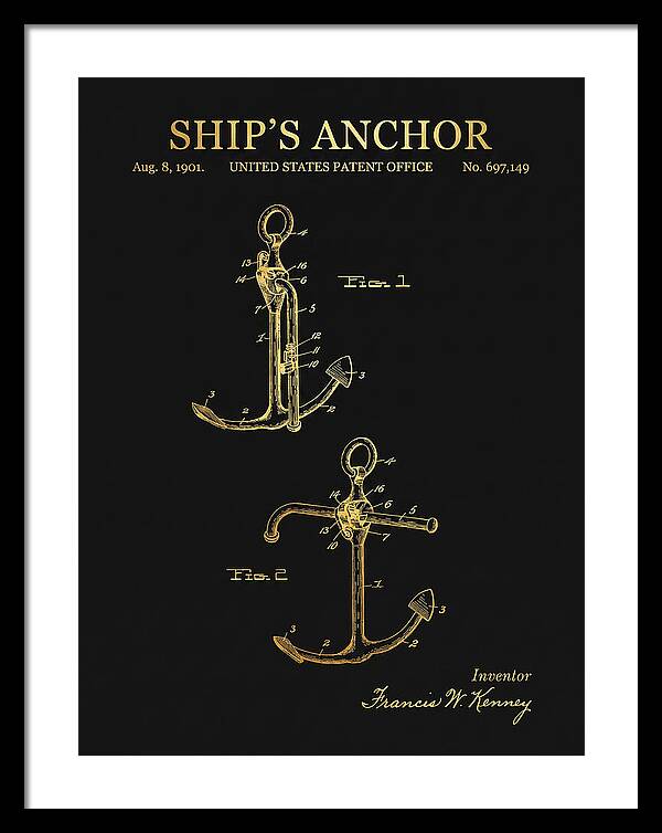 Ship's Anchor Gold Patent Us697149