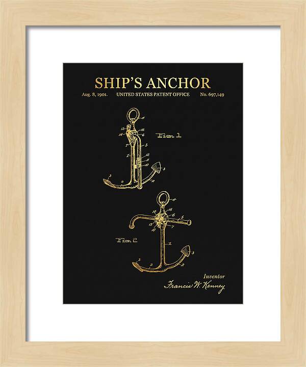 Ship's Anchor Gold Patent Us697149