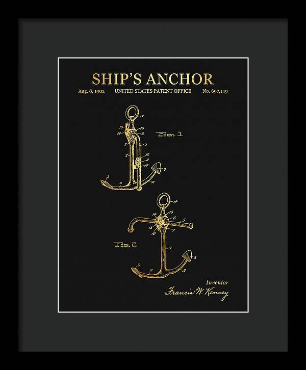 Ship's Anchor Gold Patent Us697149