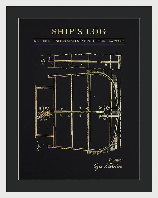 Ship's Log Gold Patent Us742216