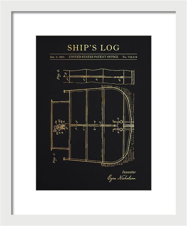 Ship's Log Gold Patent Us742216