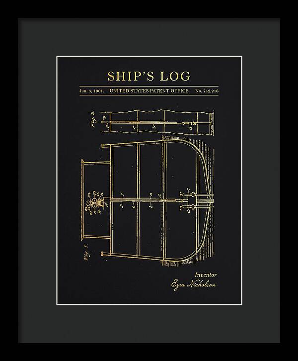 Ship's Log Gold Patent Us742216