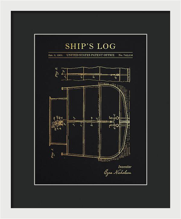 Ship's Log Gold Patent Us742216