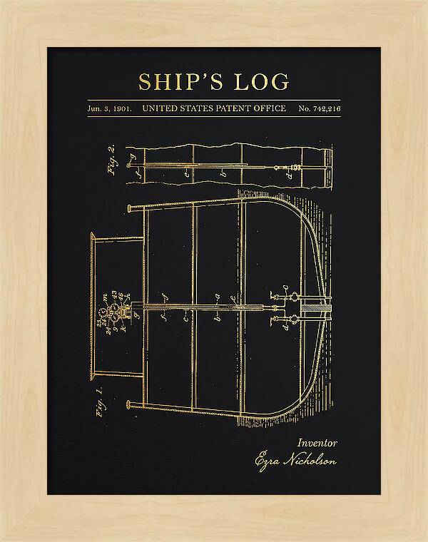 Ship's Log Gold Patent Us742216