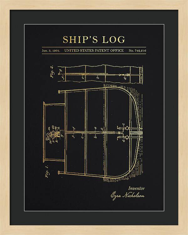 Ship's Log Gold Patent Us742216