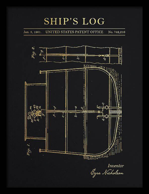 Ship's Log Gold Patent Us742216
