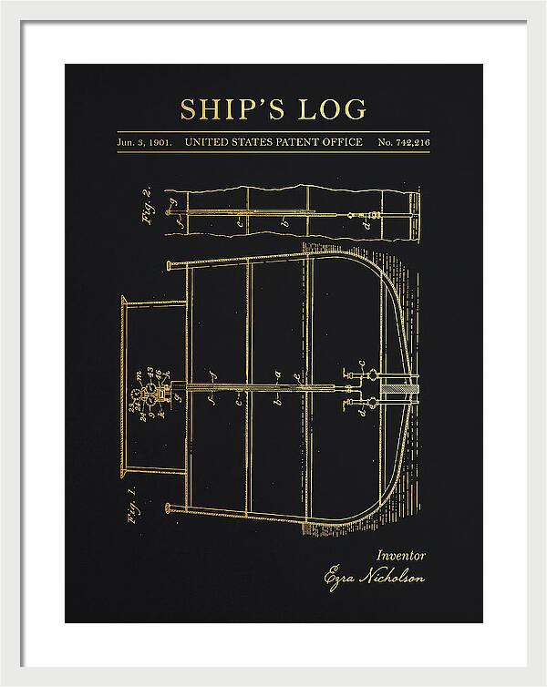 Ship's Log Gold Patent Us742216