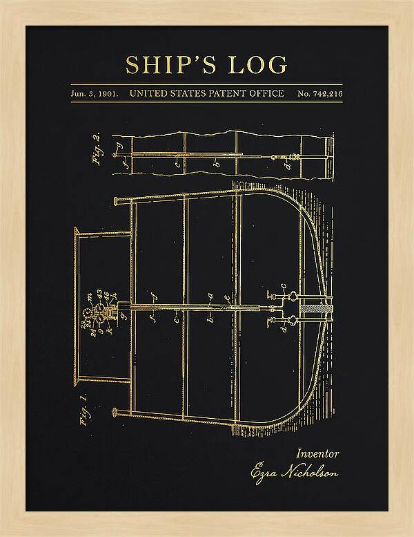 Ship's Log Gold Patent Us742216