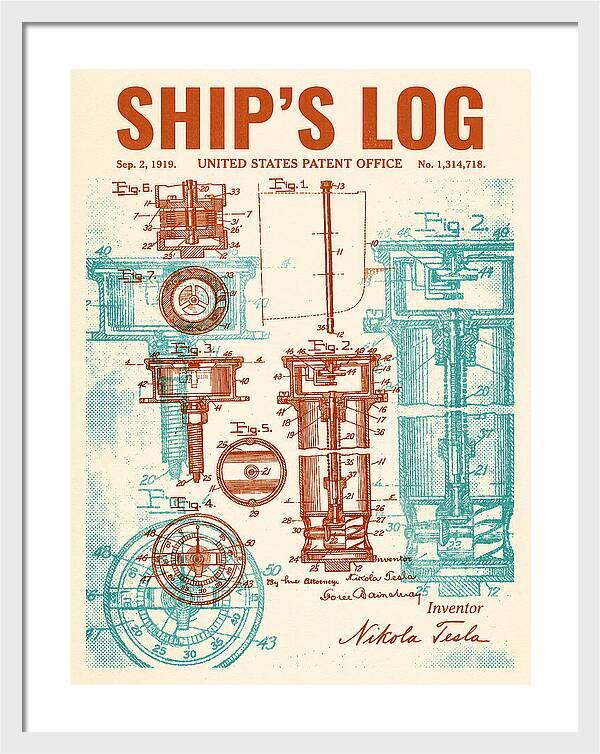 Ship's Log Tesla Retro Patent Us1314718