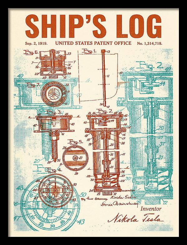 Ship's Log Tesla Retro Patent Us1314718