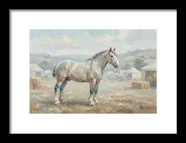 Shire Horse With Braided Mane