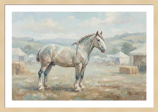 Shire Horse With Braided Mane
