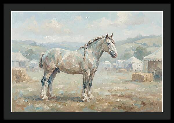 Shire Horse With Braided Mane