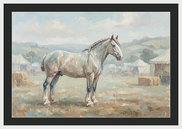 Shire Horse With Braided Mane