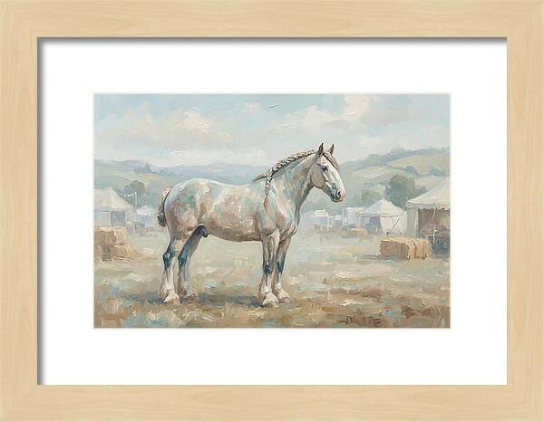 Shire Horse With Braided Mane
