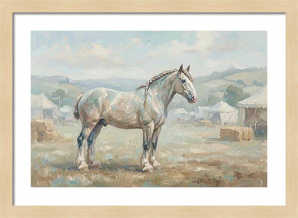 Shire Horse With Braided Mane