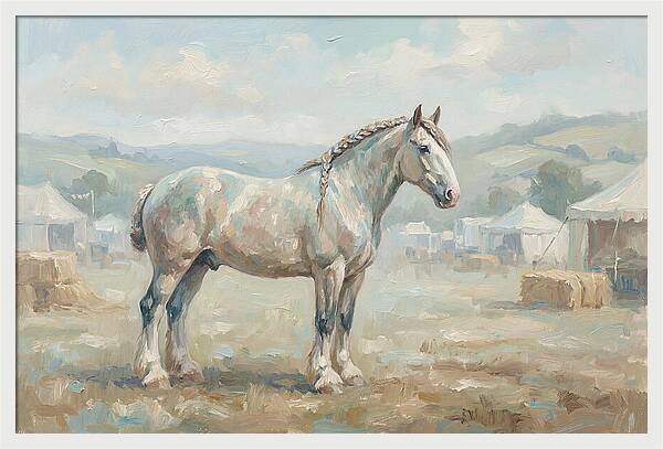 Shire Horse With Braided Mane