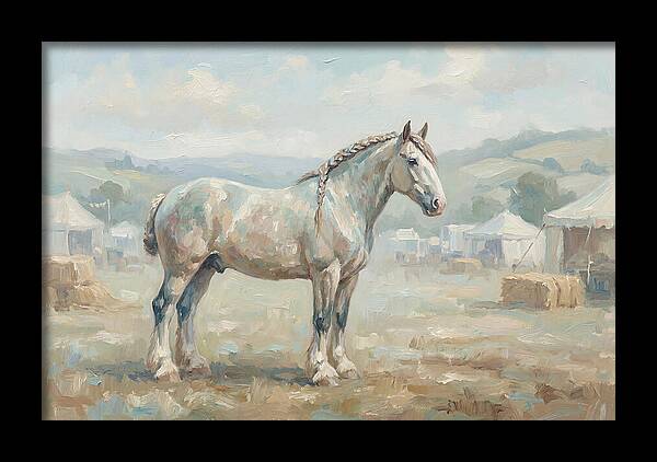 Shire Horse With Braided Mane