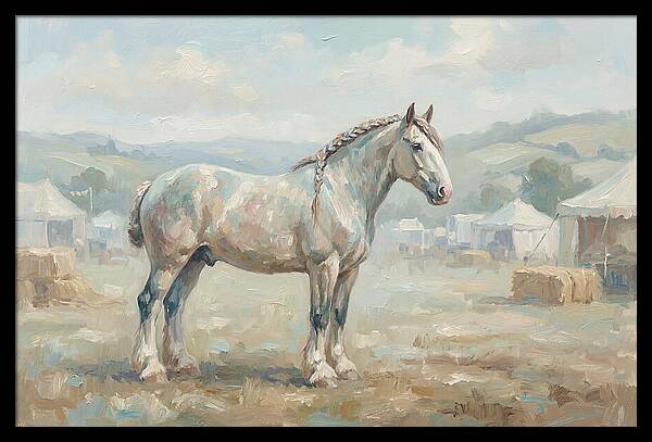 Shire Horse With Braided Mane