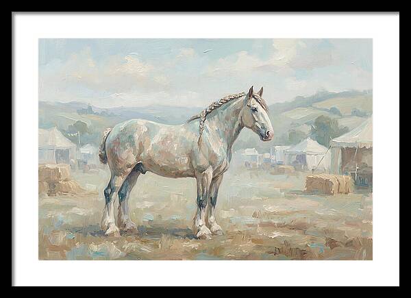 Shire Horse With Braided Mane